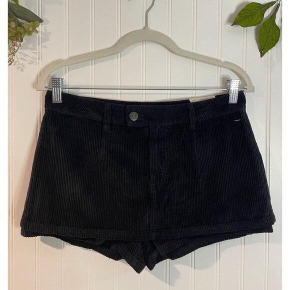 Free People We The Free Gallivanting Black Skort Micro Mini Denim Size 26 - Picture 4 of 16